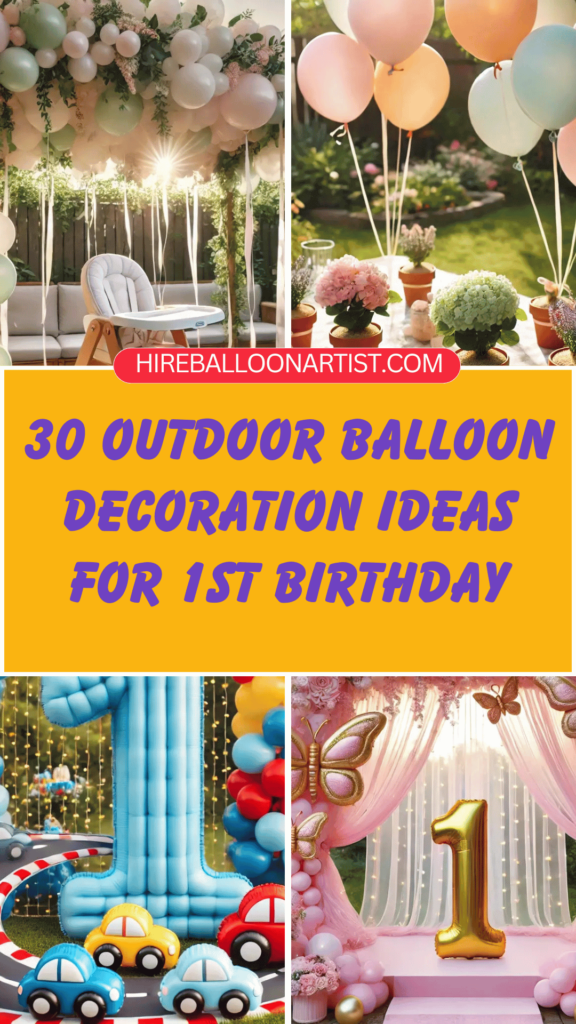 30 Outdoor Balloon Decoration Ideas for 1st Birthday Celebration