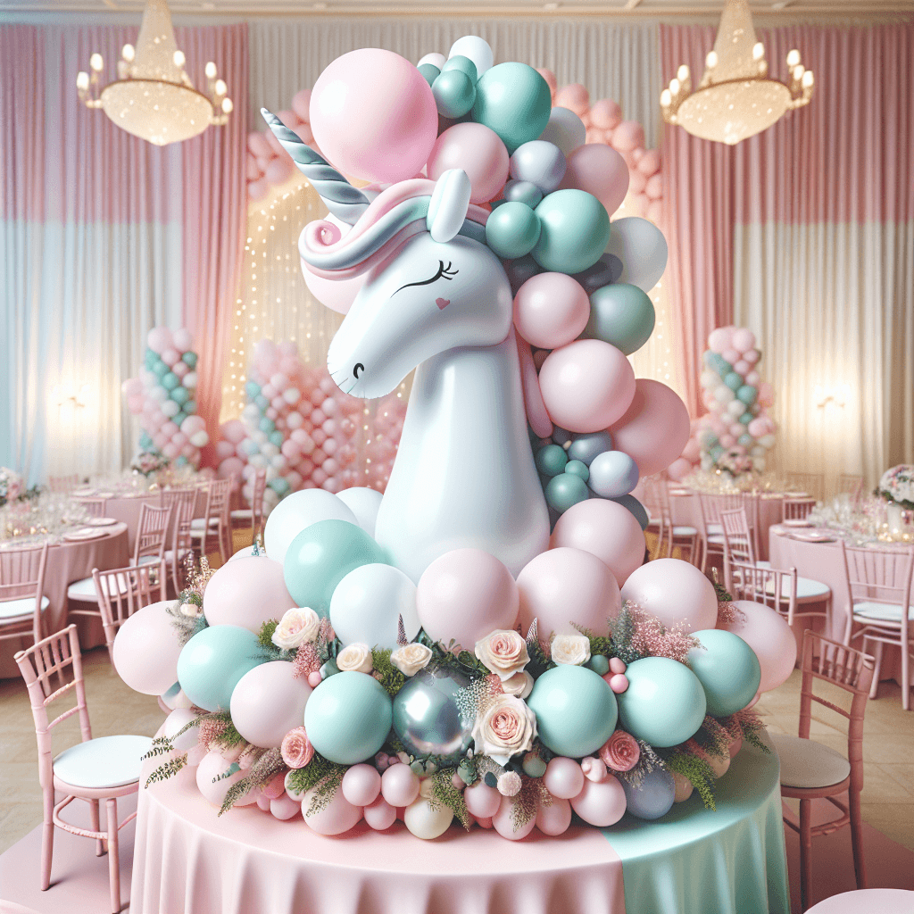 Unicorn Balloon Centerpiece